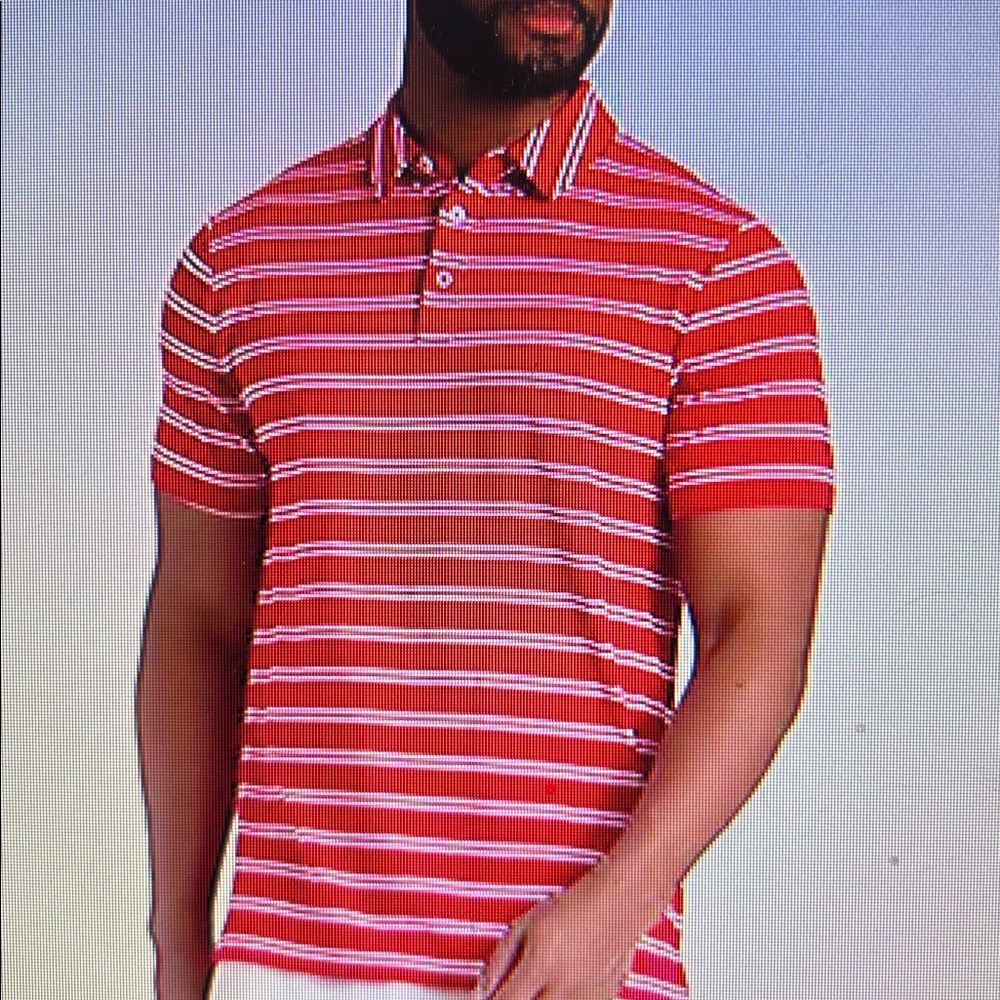 Goodfellow & Co Navy and Striped Polo size medium nwt. Available in 3 colors.